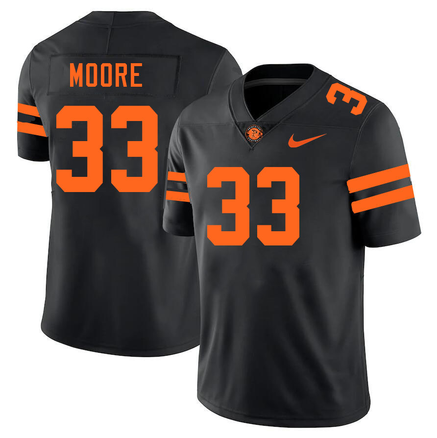 Princeton Tigers #33 Jake Moore College Football Jerseys,Uniforms Stitched-Black